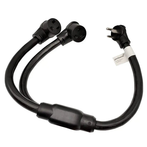 Heavy Duty 50 Amp Welder Splitter Cord 3 Ft NEMA 6-50P to Dual 6-50R 6 AWG Copper 240V Industrial Power Y Adapter