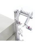Detailed view of Top Shelf Automatic Cable Winder Reel With Six Thousand Rpm Variable Speed Control, featuring a metal frame and rollers.