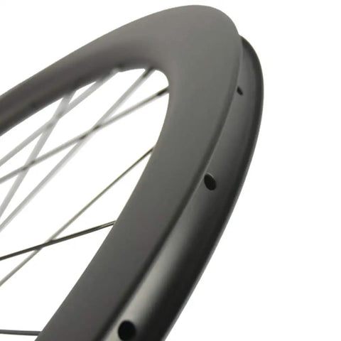 Carbon Disc Brake Wheelset For Road Bikes 700c Clincher Ride-Ready 55mm Deep, 25mm Wide, Tubeless Ready, UD Matte Rim Center Lock