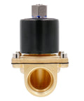 1 Inch Normally Open 2 Way Brass Electric Solenoid Valve For Water And Air, Direct Acting Wet Armature, Front View