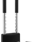 Beefy Weatherproof Two Inch Wide Vinyl Covered Padlock With Hardened Steel Shackle, Adjustable From Two And Three Eighths Inches