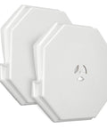 Easy Fit Mounting Block Kit For Vinyl Siding Half Inch Lap White Fits Four To Ten Inch Siding Durable ABS Construction With Paintable Surface No Fuss Simple DIY Mounting And Replacement Solution. White ABS vinyl siding mounting block for 1/2 in lap, front view