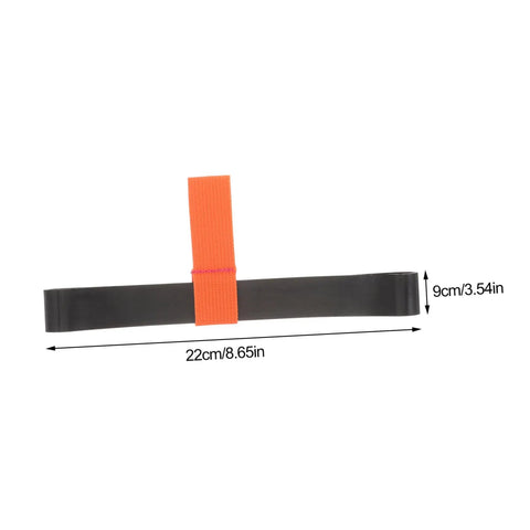 Heavy Duty Diving Tank Strap Kit For Scuba Cylinder Band Replacement, black strap with orange retainer, 22 x 9 cm size