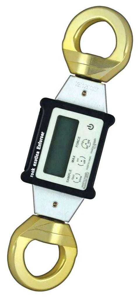 20kN Load Cell Bluetooth Force Meter Made In USA Real Time Data With iOS App Sync A Rugged Workhorse For Rope Systems High Resolution Drop Tests Dual Sampling Modes, gold rope test load cell with display