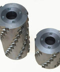 Heavy Duty Spiral Carbide Cutter Head For Wood Jointer Planer Molder Shaper, 80mm diameter, with replaceable knife rows.
