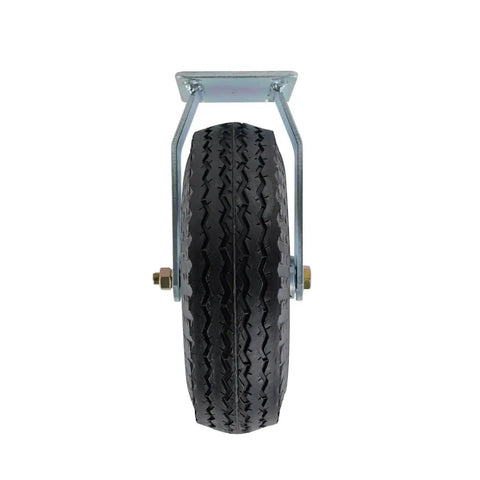 Heavy Duty 10 Inch Pneumatic Caster Wheel Air Filled Tire with metal bracket for outdoor carts and rugged yard builds.