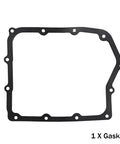Black gasket from 62TE Automatic Transmission Filter With Gasket Kit Replaces 68018555AA FT1240 for transmission maintenance.
