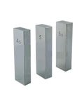 Beefy Precision Steel Measuring Block Gauge For Lathe Tools, Micrometer Adjustable, featuring three steel blocks with numbers.