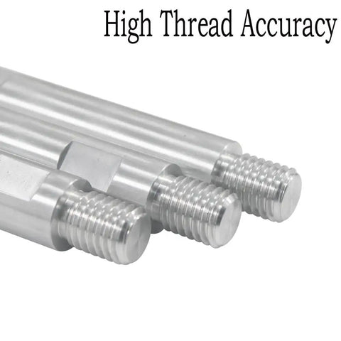 Gimme More Reach And Crush DIY Tasks Fast With This Badass Three Piece 5/8 11 Thread Angle Grinder Shaft Extension Linkage Bar showing three aluminum extension shafts with high thread accuracy.