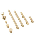 Gold Brass Cabinet Drawer Pull Handles For Cabinets And Furniture, Long Easy Grip Knobs With Classic Polished Finish, DIY Friendly Hardware