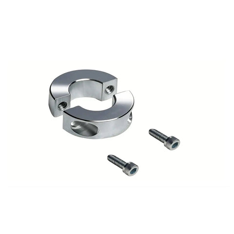 4-Pack Shaft Collars With 1/2 Inch Bore Zinc Plated Carbon Steel Double Split Clamp On Design For 1-1/8 Inch Shafts 13/32 Inch Thick Easy Install Includes M4 Set Screws