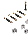 Solid As A Rock Furniture Cam Lock Fastener 3 In 1 Hardware Kit with alloy steel double pass nuts and screws.
