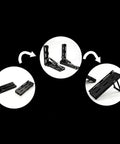 Foldable L Shaped Car Awning Mounting Brackets Set 2 Pieces Steel Universal Roof Brackets for Quick Setup Durable Outdoor Vehicle Shelter