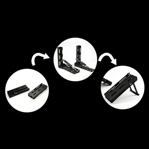 Foldable L Shaped Car Awning Mounting Brackets Set 2 Pieces Steel Universal Roof Brackets for Quick Setup Durable Outdoor Vehicle Shelter