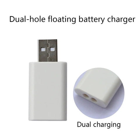 Smart LED CR322 Battery Charger Set With USB Power, Dual charging ports, compact charger for night fishing gear