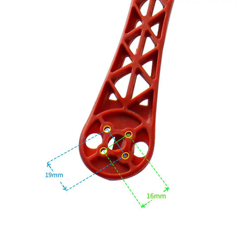Close-up of arm design for 330mm 4 Axis Quadcopter Drone Frame Kit for DIY Drones With Ultra Strong Arms Built to Take Hard Landings