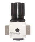 Front view of Beefy 1/4 NPT Heavy Duty Air Pressure Regulator For Compressed Air Systems Adjustable 0-180 Psi Max 230 Psi High Flow 56 SCFM At 90 Psi Industrial Grade Control Valve OR02