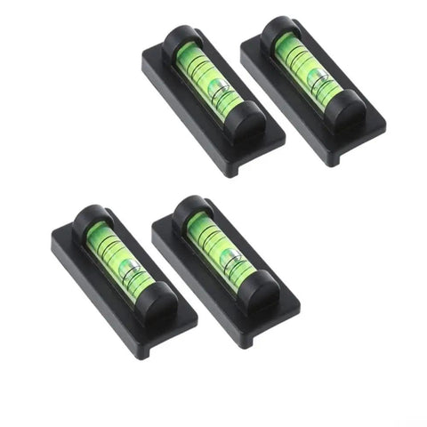 Bubble Level Base Leveling Beads Water Leveling Gauge For Mini For Spirit with clear liquid vials on a compact black base.