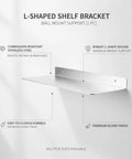 Sturdy L Shaped Stainless Steel Shelf Bracket For Kitchen And Bathroom Storage Built To Last Floating Shelf Support 1 Piece
