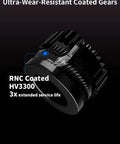 RNC coated gear for DXC Dual Gear Direct Drive Extruder Upgrade For Creality K1 Series Printers, showcasing durability and design.
