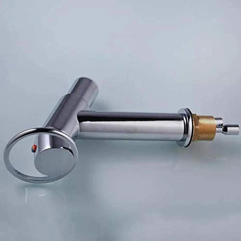 XYIANG Faucet, Faucet Filter Water Saving Advanced Mouth Core Led Light Temperature Control Color Shower Head Faucet, chrome handle design.