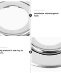 Heavy Duty Stainless Steel Double Disc Fire Sprinkler Cover Plates 20 Pack, close-up showing sturdy installation.