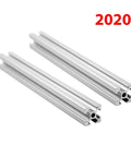 Heavy Duty 2pcs T-Slot Aluminum Profile Extrusion Frame Kit For 2020 3030 4040 Systems To Build Rugged Industrial Carts And Diy Projects With Durable Alloy Design, featuring two 2020 aluminum extrusions.