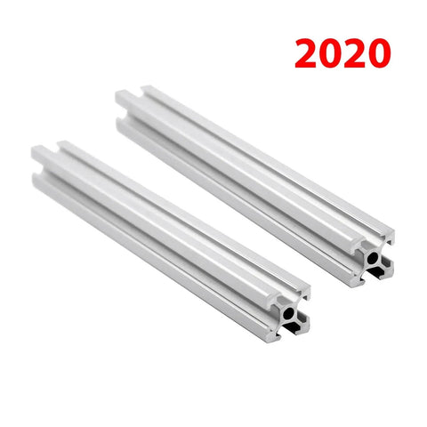 Heavy Duty 2pcs T-Slot Aluminum Profile Extrusion Frame Kit For 2020 3030 4040 Systems To Build Rugged Industrial Carts And Diy Projects With Durable Alloy Design, featuring two 2020 aluminum extrusions.
