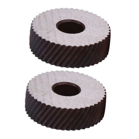 3 Piece No Frills Shop Gear Knurling Tool Set For Lathe Machines With Diagonal Cut Wheels For Positive And Negative Twill Patterns Heavy Duty Hardened Steel Surface Texturing Accessories