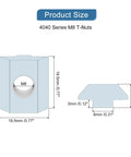 Diagram of Heavy Duty 4040 Series T Slot Nuts M8 Hammer Head Fasteners Nickel Plated Carbon Steel Sliding Nuts with size dimensions.