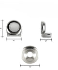 Dimensions of Heavy Duty RV Cabinet Door Magnetic Catches Set Of 4 Black Weather Resistant For Easy Latching And Secure Shut