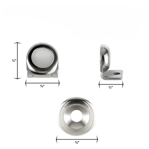 Dimensions of Heavy Duty RV Cabinet Door Magnetic Catches Set Of 4 Black Weather Resistant For Easy Latching And Secure Shut