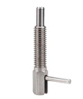 Sturdy Hand Retractable Indexing Bolt With Long Stroke L Handle And Secure Lock Coarse Teeth Grip for precise locking in metal work.