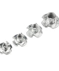 Four Claw T Nut Set For Woodworking M10 X 13 Zinc Plated Blind Pronged Insert Tee Furniture Hardware 20 Pieces