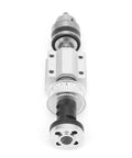 Precision Unpowered Spindle Assembly Featuring Slick B16 Drill Chuck and M10 Shaft Sleeve for DIY Mini CNC Milling Rigs and Bench Tools Rock Solid Build viewed from the front showing detailed steel mechanism.