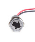 12V LED Dash Panel Indicator Lights Kit For Cars, Bikes, And Boats, 14mm silver arrow design with wires, high visibility turn signal