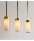 Marble Pendant Light E27 Home Modern Minimalist Decorative Lamps 3 Head Adjustable Hanging Lamp Living Room Dining Room Bedroom,for Restaurants with brass caps.
