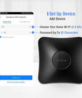 Setup screen and Universal IR RF Remote Hub With 2.4 GHz Wi Fi, Code Learning, Alexa Compatible.
