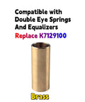 Brass Trailer Leaf Spring Bushing Kit For Double Eye Axles 9/16 Inch ID 11/16 Inch OD 1 3/4 Inch Long Bronze
