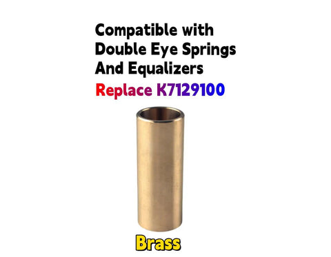Brass Trailer Leaf Spring Bushing Kit For Double Eye Axles 9/16 Inch ID 11/16 Inch OD 1 3/4 Inch Long Bronze