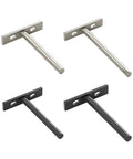 Two Pack Heavy Duty Floating Shelf Brackets Rustproof Wall Shelf Hardware Replacement Support For Wooden Shelves