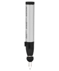 No Sweat Quick Heat Thread Burning Pen Trims And Melts Frayed Edges Handheld Electric Seam Sealer, silver and black design.