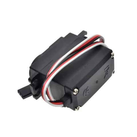 Ridin High With This Heavy Duty Digital Servo Motor Boasting Rock Solid Six Kilogram Torque And Precise 270 Degree Rotation For All Your Rig Or Toy Build, top view of servo motor with wires.