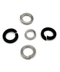 320 Piece M2 To M8 Stainless Steel Black Spring Split Lock Washers And Elastic Gasket Assortment Kit That Keeps Nuts And Bolts Tight On Vibration Heavy Duty Hardware Set With M2 Through M8 Sizes, black and silver split lock washers