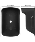 Waterproof Doorbell Cover Rain Guard For Outdoor Access Control Fingerprint Readers Intercoms And Door Sensors, black plastic, 17x10.5cm.