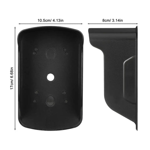 Waterproof Doorbell Cover Rain Guard For Outdoor Access Control Fingerprint Readers Intercoms And Door Sensors, black plastic, 17x10.5cm.