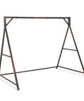 7 Foot Rattan Porch Swing Frame Heavy Duty Outdoor Stand With Metal Frame 4 Hanging Rings Sturdy Built To Last For Stability