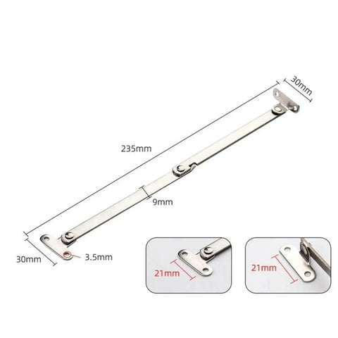 Two Pack Stainless Steel Folding Pull Rods For Cabinet Doors Movable Lift Up Support Hardware Hinges And Display Rack Pull Rods