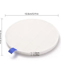 2 Pack Nail Dust Collector Filter Replacements Washable Reusable Filters for Nail Dust Vacuum Fan shown with dimensions