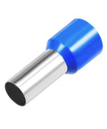 Blue Copper AWG4 Wire Ferrules Insulated Terminal Ends VE25-16 10Pcs Crimp Connectors Kit for electrical wiring, close-up view